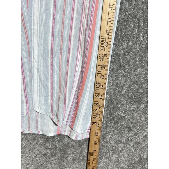 Mi Ami Kelly Striped Wide Leg Asymmetrical Hem Pants Womens Size Medium Rayon - Picture 8 of 9